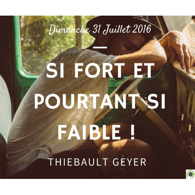 Si fort et pourtant si faible - Thiebault Geyer (31/07/2016) 