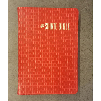 Bible rouge Texas - Couverture en similicuir souple et doux - Segond 1910