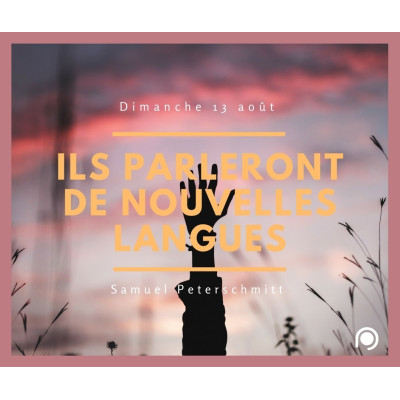 Ils parleront de nouvelles langues - Samuel Peterschmitt (13/08/17)