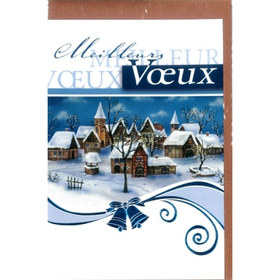Carte meilleurs voeux avec enveloppe