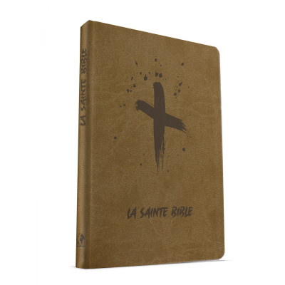 Bible souple beige motif croix Esaie 55