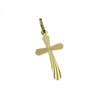Pendentif croix rayons Plaqué Or 3µm - Argent 925% - 20mm