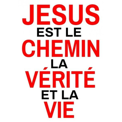 Autocollant Jésus est le chemin, la vérité et la vie 10 cm