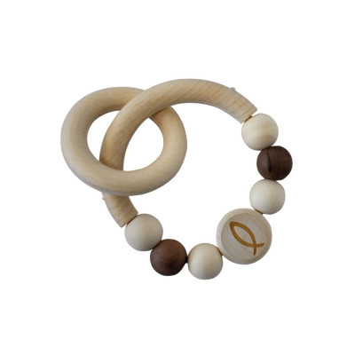 Hochet de dentition en bois naturel