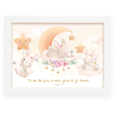  Cadre poster enfant Lapin