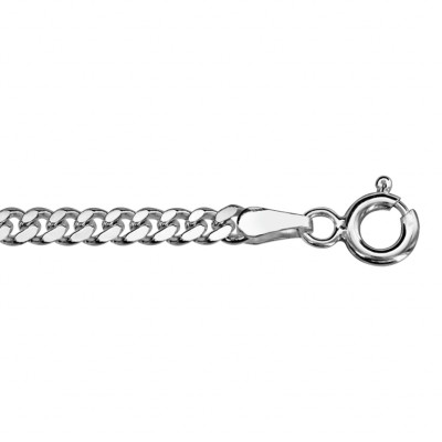 CHAINE GOURMETTE 2.7MM 60CM ARGENT RHODIÉ 