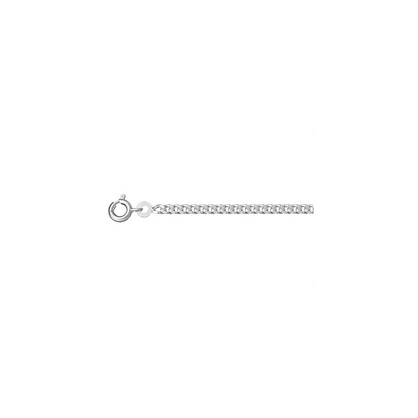 CHAINE GOURMETTE 2.5MM 45CM ARGENT RHODIÉ