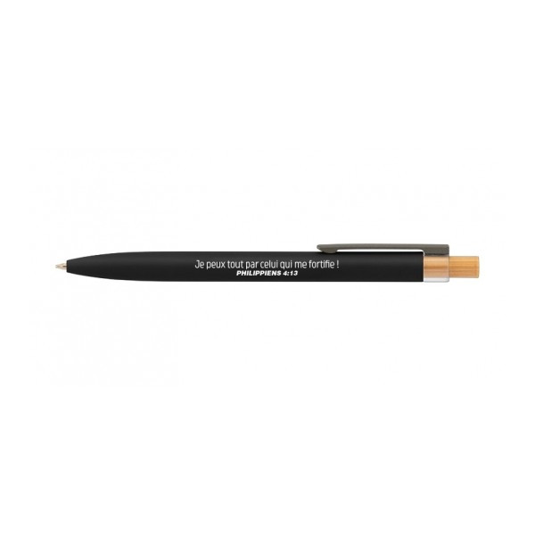 Stylo alu Dana noir "Je peux tout..."