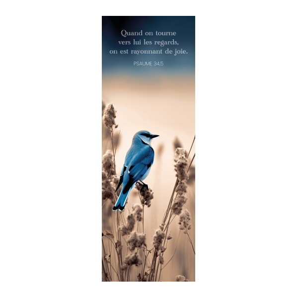 Signet avec verset oiseau perché 