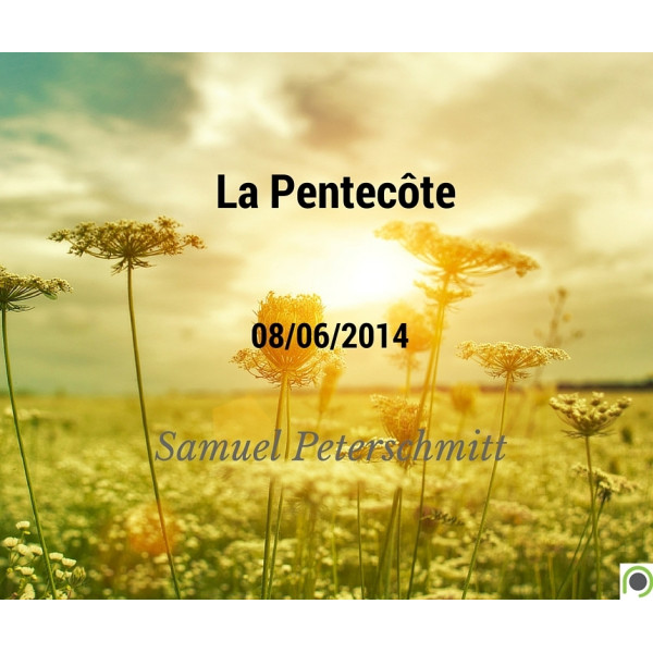 La Pentecôte - Samuel Peterschmitt - CD ou DVD