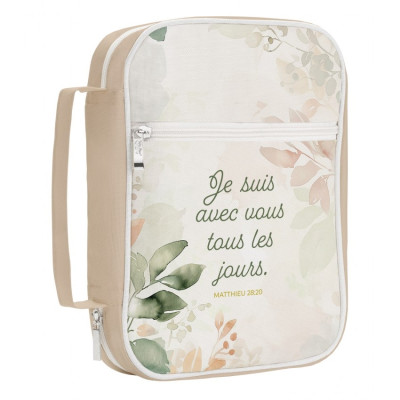 Housse pour Bible large "Je suis avec vous tous les jours"