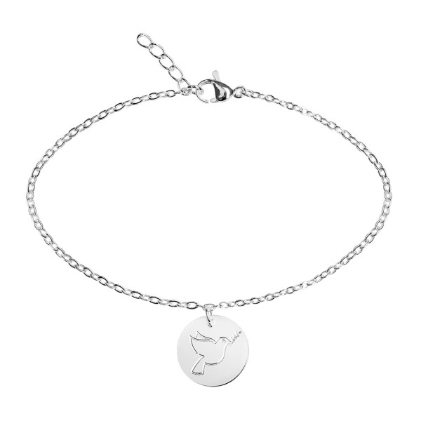 Bracelet argenté - "Bless you- Collection" - colombe