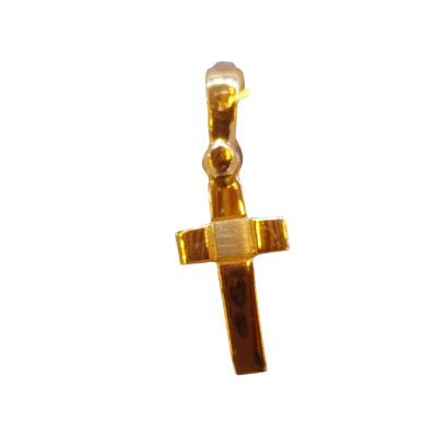 Croix - laiton Plaqué Or 3μm (8x15mm)