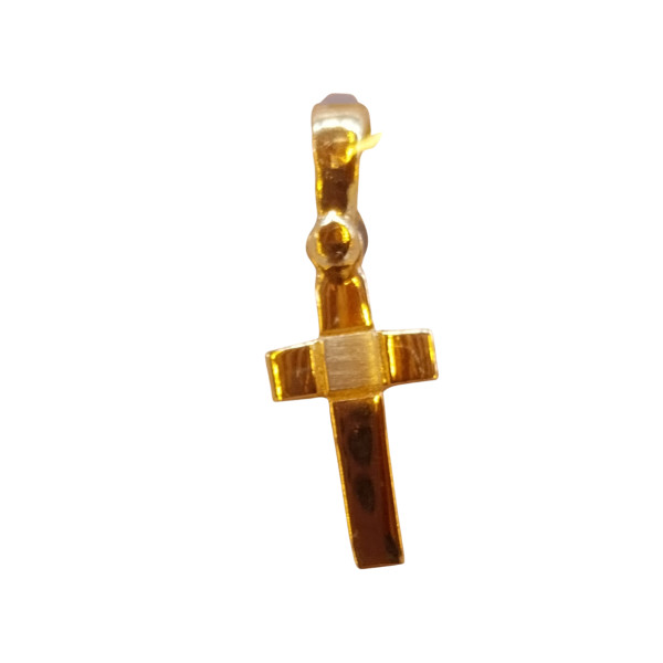 Croix - laiton Plaqué Or 3μm (8x15mm)