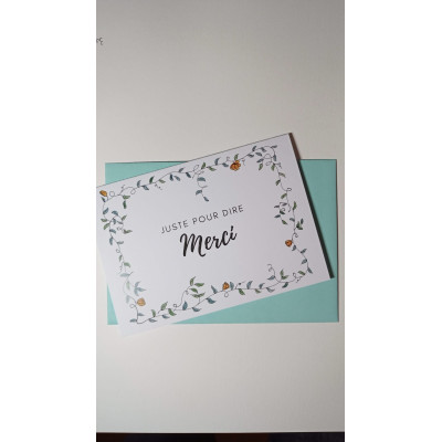 Carte Double - Juste Pour Dire Merci