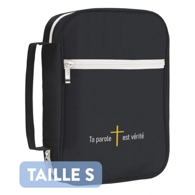 Housse pour Bible noire "Ta parole est vérité" taille S
