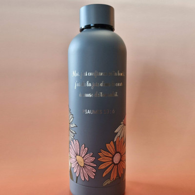 Bouteille isotherme grise – Psaumes 13 : 6