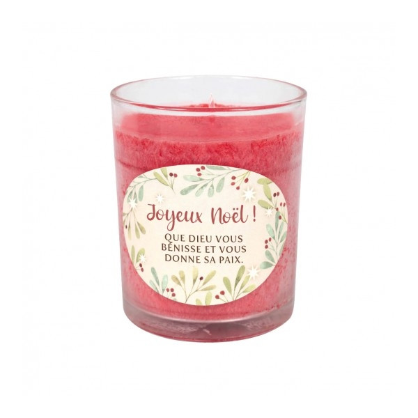 Bougie de Noël - Parfums Vanille - Cerise