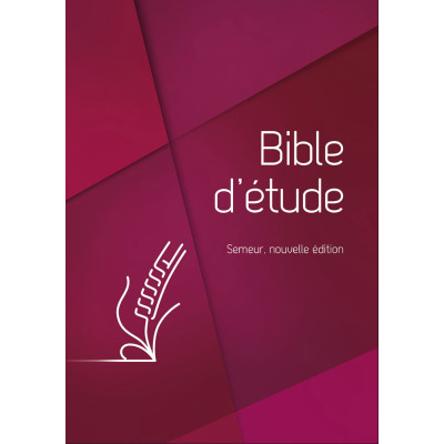Bible d’étude Semeur, nouvelle édition. Couverture rigide rouge, tranche blanche