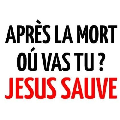 Autocollant Après la mort où vas-tu ? Jesus sauve 10x15cm 