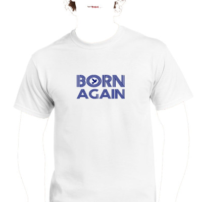 T-shirt unisexe coton blanc "Born again" Blanc