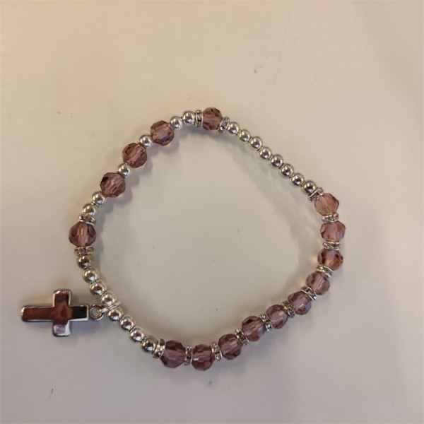 Bracelet croix - immitation cristal/alexandrite