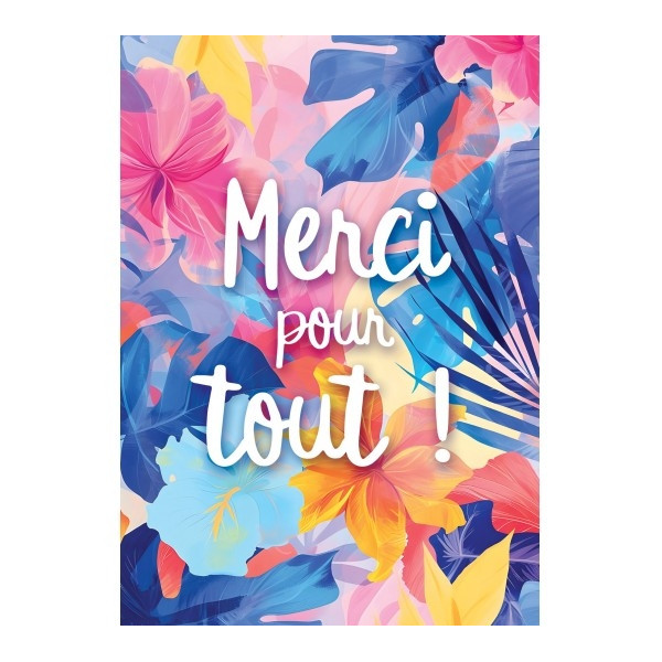 Carte feuilles multicolores