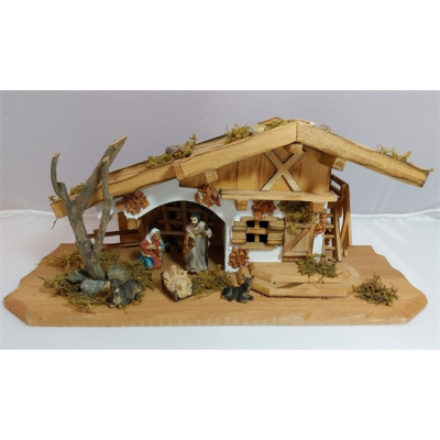 Etable de Noël avec 5 figurines