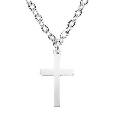 Chaîne argenté - "Bless you- Collection" - Croix