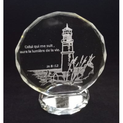 Cadre/semi-cristal - Celuui qui me suit… Jn 8:12 (92x78mm)