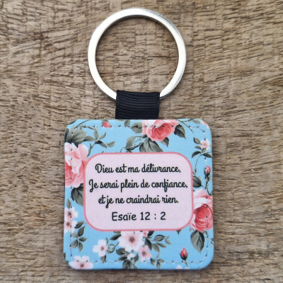 Porte-clés imprimé Porte-clés imprimé Esaïe 12 : 2