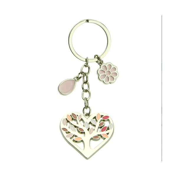 Porte-clef Coeur/ADV - métal/émaille (100x40mm)