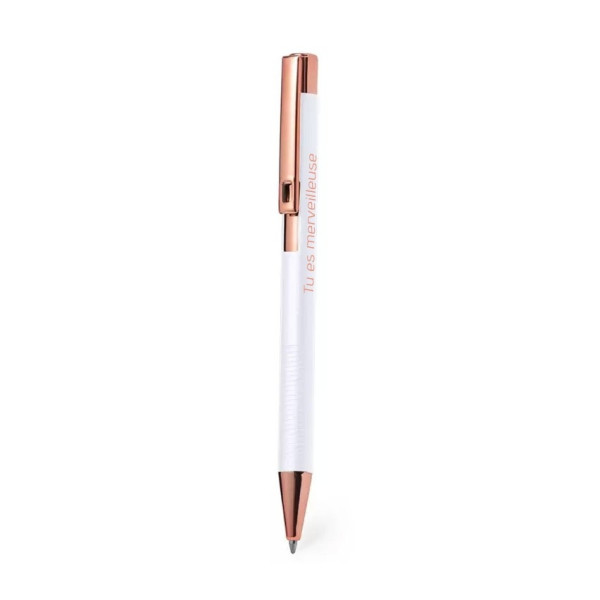 Stylo aluminium Aurore blanc