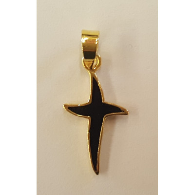 Pendentif croix 10x14mm - Plaqué or