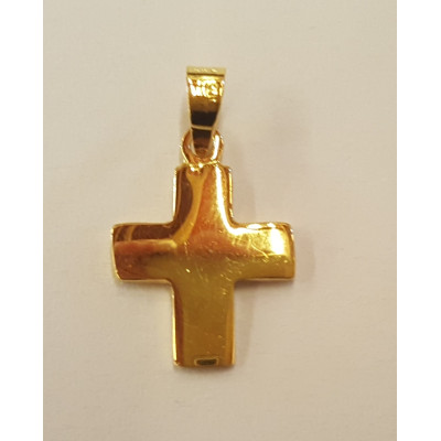 Pendentif croix 14x11mm - Plaqué or