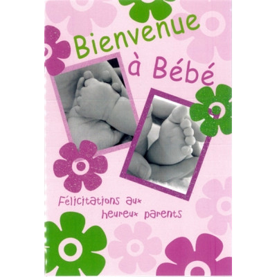 Carte naissance avec enveloppe