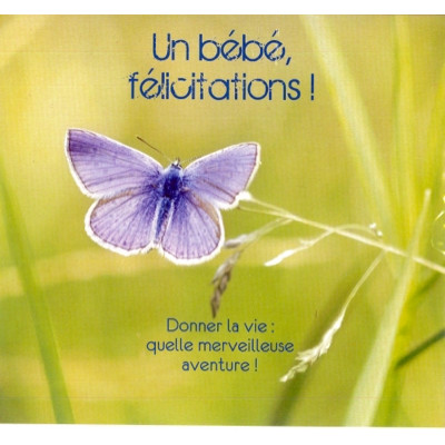 Carte naissance avec enveloppe