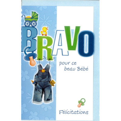 Carte naissance avec enveloppe