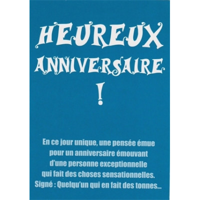 Carte Anniversaire